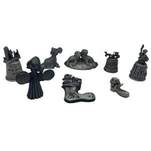 Pewter Figures (8) Stocking - Shoe -  New York Skyline - Statue Liberty - Seals